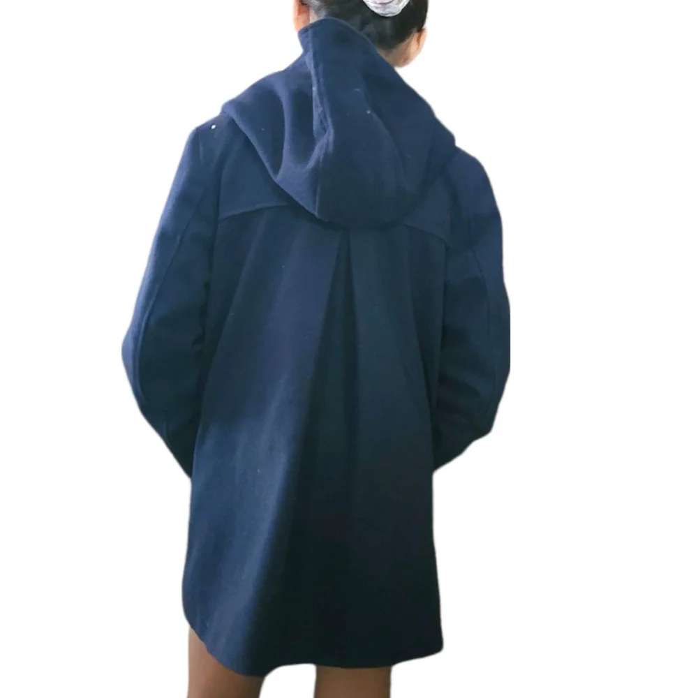 Girl's Pea Coat Pumpkin Patch NAVY Blue Hooded Pea Coat Size 11
